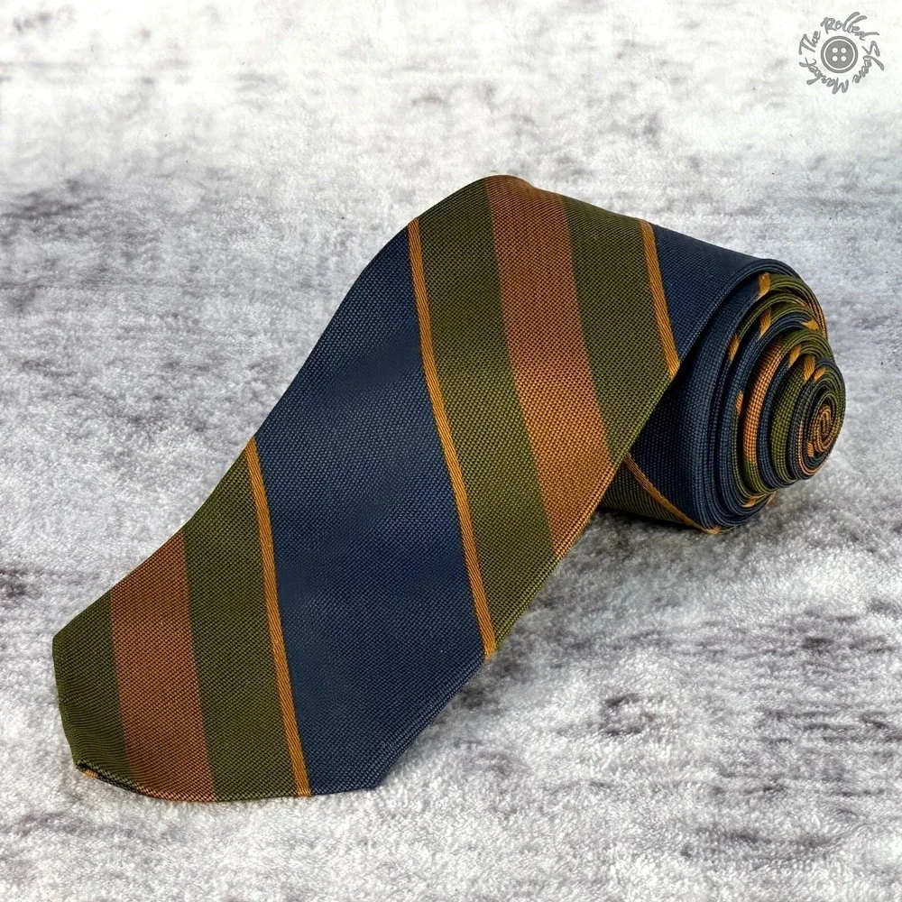 Vintage Superba 100% Dacron Polyester - Blue Orange Brown Green‎
